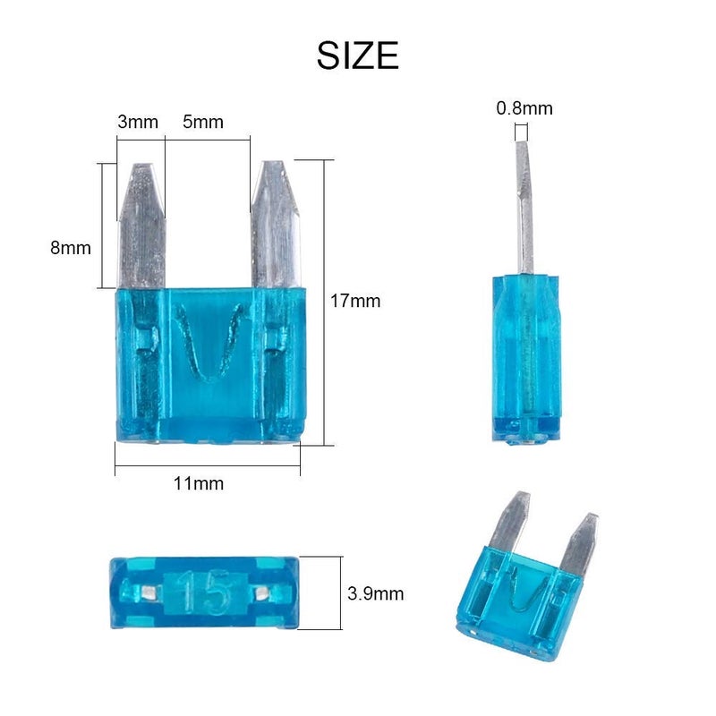 MCIGICM 140 Pcs - MCIGICM Car Mini Blade ATM Fuse Assortment, 5A 7.5A 10A 15A 20A 25A 30A Mini Fuse - Image 3